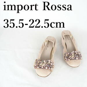 MK1117*import Rossa*インポートロッサ*レディースバレエシューズ*35.5-22.5cm*ピンクベージュ