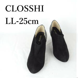 MK1219*CLOSSHI*クロッシー*レディースブーティ*LL-25cm*黒