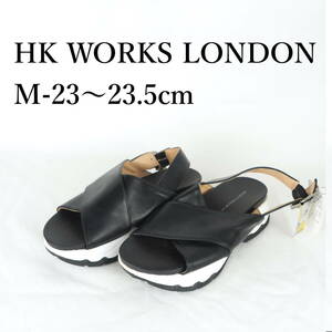 MK1363*HK WORKS LONDON*エイチケーワークスロンドン*レディースサンダル*M-23〜23.5cm*黒