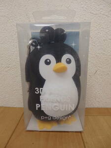 3D POCHI FRIENDS PENGUIN　p+g design presents　Circus　自立できるシリコン製がま口　ペンギン　黒　卓上ポーチ　送料220円～