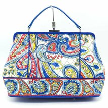 ベラ ブラッドリー トートバッグ キルティング ペイズリー柄 ハンドバッグ ブランド 鞄 カバン レディース ブルー Vera Bradley_画像2