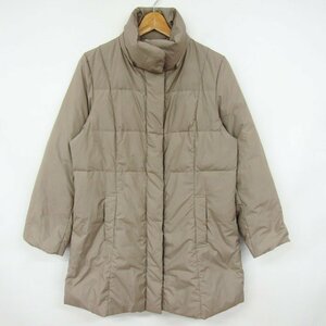  ef-de down jacket coat high‐necked jumper large size outer hood less lady's 15 size beige ef-de