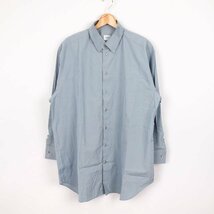 アルマーニコレッツォーニ シャツ 長袖 ストライプ 大きいサイズ コットン100％ メンズ 43/17サイズ ブルー ARMANI COLLEZIONI_画像1