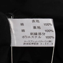 ローラアシュレイ シャツワンピース 半袖 レース刺繍 ロング 膝下丈 コットン100% 黒 レディース 11サイズ ブラック Laura Ashley_画像6