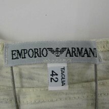 エンポリオアルマーニ Tシャツ 半袖 イタリア製 ロゴ トップス コットン100% レディース 42サイズ ベージュ EMPORIO ARMANI_画像2