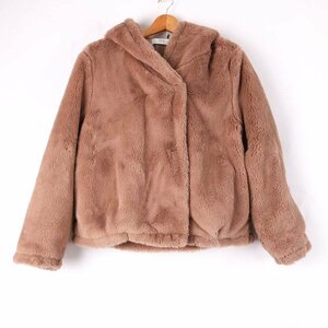  azur bai Moussy fake fur jacket f- dead coat boa blouson outer lady's M size Brown AZUL by moussy