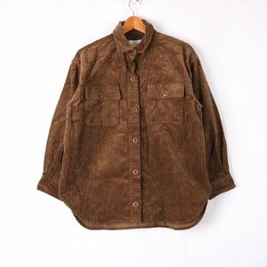  Be mingbai Beams corduroy shirt long sleeve jacket cotton 100% lady's M size Brown B: MING by BEAMS