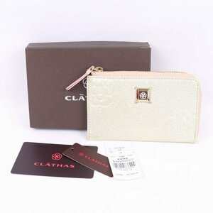 クレイサス コインケース カードケース 未使用 訳あり カメリア ロゴ ブランド コンパクト 財布 レディース ピンク CLATHAS