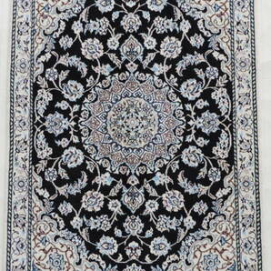 ペルシャ絨毯 カーペット ウール＆コットン 手織り高級 ペルシャ絨毯の本場 イラン ナイン産 玄関マットサイズ 119cm×80cm 本物保証