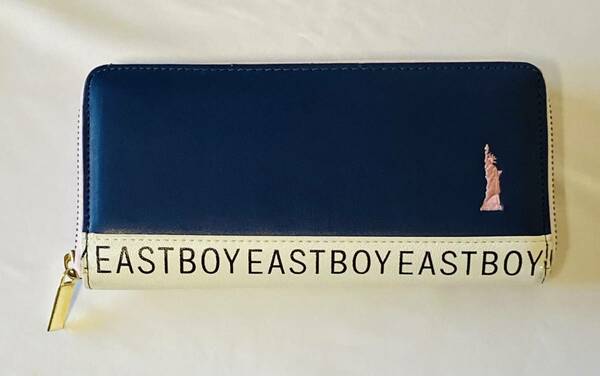 【訳あり新品】EASTBOY　イーストボーイ　ラウンドファスナー長財布　ネイビー