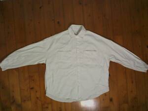 ☆ мелко ☆ Wigo ☆ Wego ☆ Большая рубашка Большая силуэт толстая рубашка куртка M White System