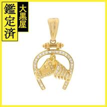 JEWELRY　貴金属・宝石　ペンダントトップ　K18　ゴールド　ダイヤモンド　8.7g　馬　（2143600341116）【200】_画像1