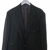 YOHJI YAMAMOTO POUR HOMME 19SS 左前二重フラップジャケット ブラック サイズ3 HH-J33-100 ヨウジヤマモトプルーオム_画像3