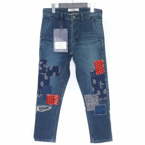 未使用 FDMTL CROPPED DENIM PANTS W28サイズ インディゴ FA18/MC43 ファンダメンタル クロップドデニムパンツ