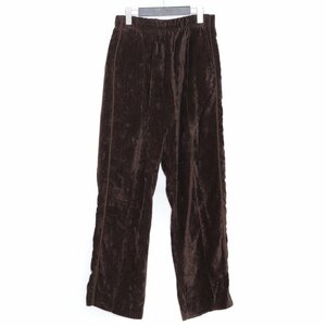 UNUSED 21AW VELOUR TRACK PANT サイズ2 ブラウン UW0980 アンユーズド ベロアトラックパンツ