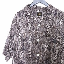 NEEDLES 21SS Cabana Shirt Mサイズ ブラック IN169 ニードルズ 半袖シャツ パイソン_画像3