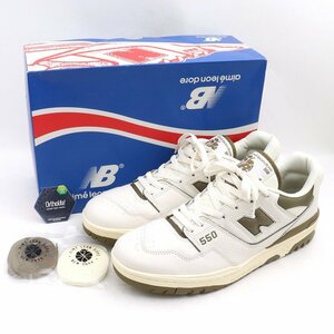 未使用 30cm NEW BALANCE × AIME LEON DORE 550 Olive スニーカー ホワイト BB550AD1 ニューバランス エメレオンドレ