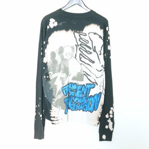 未使用 訳あり CACTUS JACK KAWS FOR FRAGMENT L/S TEE Mサイズ グレー カクタスジャック カウズ フラグメント ロンT tシャツ 長袖の画像2