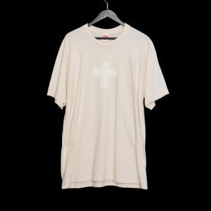 未使用 SUPREME 20AW CROSS BOX TEE Lサイズ ナチュラル シュプリーム クロスボックスTシャツ 半袖カットソー オフホワイト