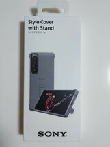 ★SONY Style Cover with Stand for Xperia 1 Ⅲ 純正ケース 状態良好 グレー １円スタート★_画像1