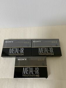 未使用SONY METAL-XRソニー メタル カセットテープ3個まとめセット/MTL-XR46/MTL-XR54 2個/部品取り用/梱包材削れ破れ等/ジャンク扱