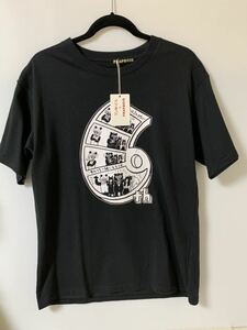 即決/タグ付 ゲスの極み乙女×FRAPBOIS ゲス極×フラボア Tシャツ/半袖/プリントデザイン/Mサイズ/Tee/黒/ブラック/USED/保管品/擦れ等