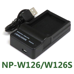 NP-W126S NP-W126 FUJIFILM　互換充電器（USB充電式） BC-W126S BC-W126 純正バッテリー充電可能 FinePix X-A2 X-E2 X-Pro2 X-T2 X-H1