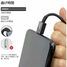 USB C-USB C 20V 3A高速充電ケーブル USB Cケーブル充電器ナイロン編組、0.9m*2 1.8m*2 共4本セット 黒_画像2