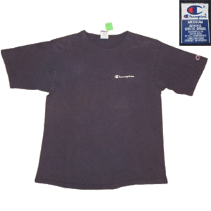 90's ヴィンテージ 古着 CHAMPION チャンピオン 青タグ 胸ロゴ Tシャツ ネイビー