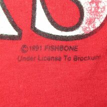 ★送料込み★ 90's 1991年 ヴィンテージ 古着 FISHBONE フィッシュボーン Tシャツ RACISM SUCKS ミクスチャー オルタナ_画像6