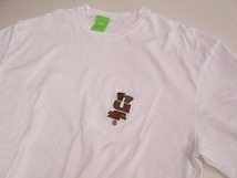 k6202：HUF ハフ MEGABLAST EMB. L/S ポケット ロゴ刺繍 ロンTee 長袖Tシャツ XL ホワイト白/ユニセックス：5_画像6