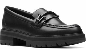  free shipping Clarks 24cm hose bit Loafer light weight black tea n key Flat leather office sneakers pumps at47