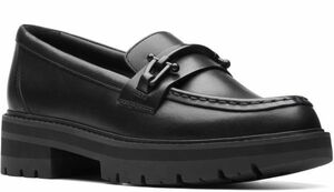  free shipping Clarks 25cm hose bit Loafer light weight black tea n key Flat leather office sneakers pumps at47