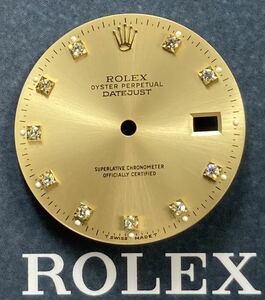 トリチノバ 純正品 ダイヤ 10P 文字盤 ロレックス 16013 16233 16253 16238 116233 デイトジャスト ROLEX DATEJUST gold dial Diamond