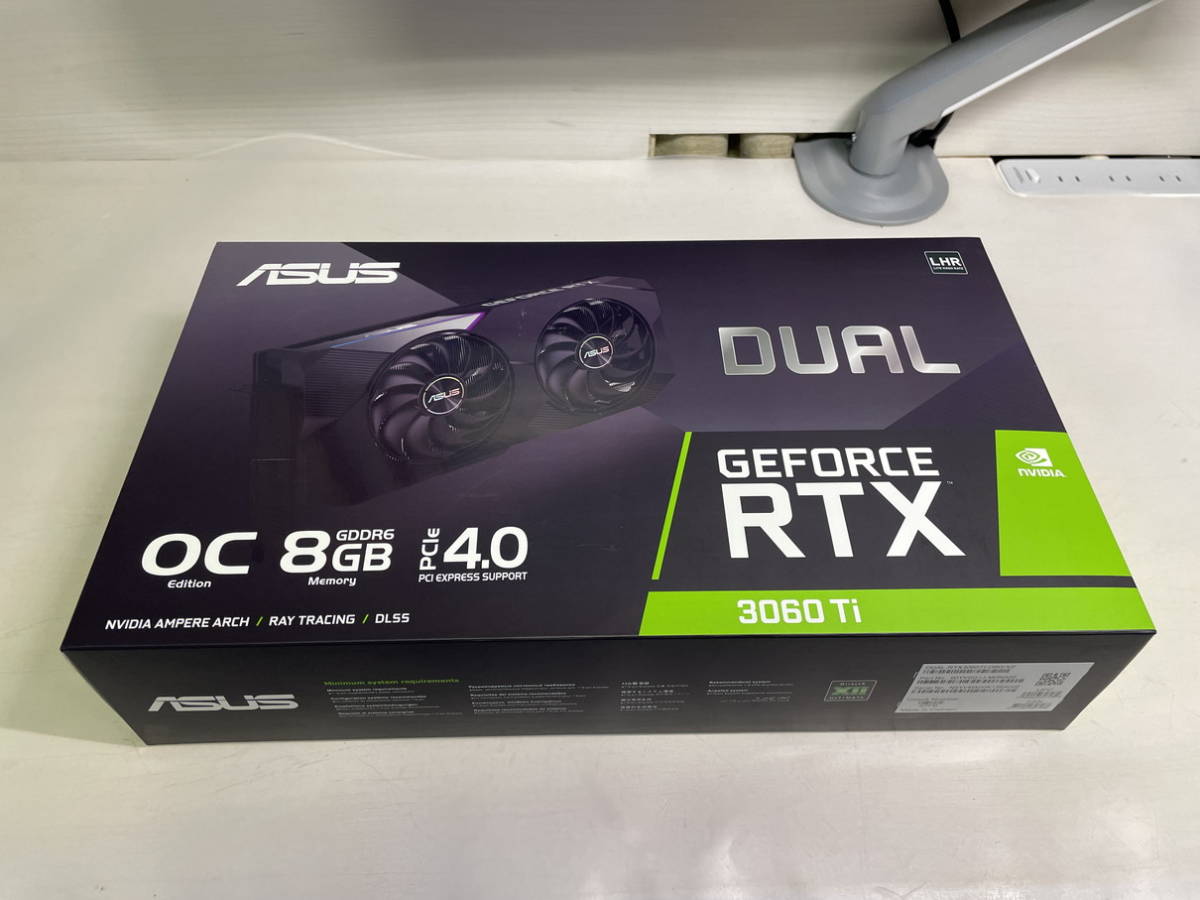 中古美品動作確認済NVIDIA GeForce ASUS DUAL-RTX3060ti-08G-V2 7ヶ月