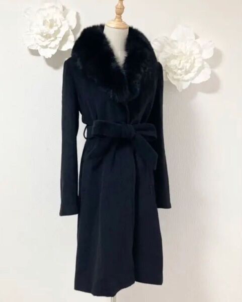 クードシャンス ロングファーコート 美品