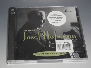 □ 未開封 THE COMPLETE JOSEF HOFMANN VOL.6 ヨーゼフ・ホフマン THE CASIMIR HALL RECITAL 輸入盤 2枚組CD Marston 