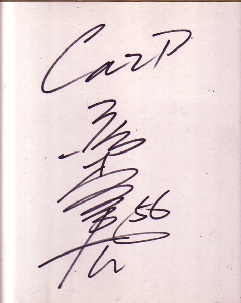 Hiroshima Toyo Carp OB, player name unknown, uniform number 56, autographed autograph, baseball, Souvenir, Related Merchandise, sign