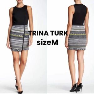 TRINA TURK トリーナターク Sleeveless Geometric ノースリーブ ジオメトリック　ドレス ワンピース