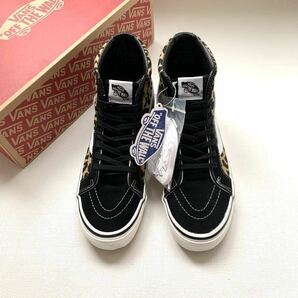 新品 VANS バンズ アナハイム ファクトリー レオパード柄 スケートハイ Sk8-Hi 38DX スニーカー 28㎝ US企画 スケハイ 黒 US10 送料無料の画像3