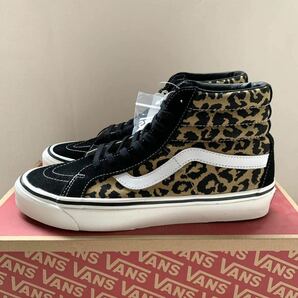 新品 VANS バンズ アナハイム ファクトリー レオパード柄 スケートハイ Sk8-Hi 38DX スニーカー 28㎝ US企画 スケハイ 黒 US10 送料無料の画像2