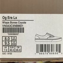 新品 WTAPS ダブルタップス VANS VAULT バンズ ボルト コラボ OG ERA LX エラ 26㎝ コヨーテブラウン スニーカー クロスボーン 送料無料_画像8