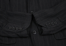コムデギャルソン オムドゥCOMME des GARCONS HOMME DEUX ウール製品染めストライプジャケット 黒S 【メンズ】_画像7