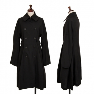  Junya Watanabe Comme des Garcons poly- wool flair Silhouette double coat black S [ lady's ]