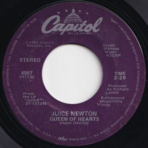 Juice Newton Queen Of Hearts / River Of Love Capitol US 4997 203445 ROCK POP ロック ポップ レコード 7インチ 45
