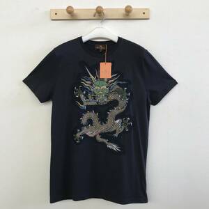 ETRO Milano エトロ イタリア製 正規品 新品タグ付き メンズ ドラゴン柄アップリケ 半袖Tシャツ size L