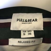 PULL&BEAR RELAXED FIT プルアンドベア メンズ ストライプ柄 長袖B.D.シャツ size US/S JP/XL_画像4