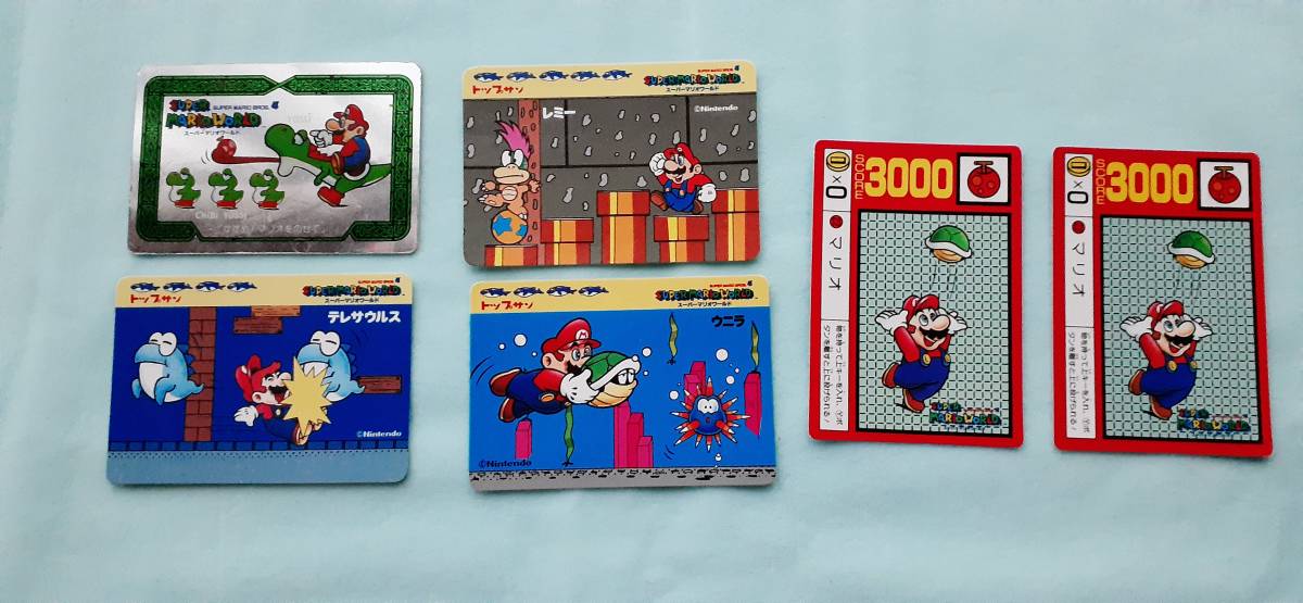 希少 スーパーマリオワールド トップサン 箱付き カード11枚 箱1個 食玩-