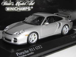 S=1/43☆PMA製 Porsche 911GT2'2001/996(Meridian Metallic):ポルシェ911GT2'2001/996(メリディアン・メタリック)絶版希少・未使用品！