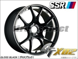 1本価格 要納期確認 SSR GTX02 19x8.0J GLOSS BLACK グロスブラック□送料込2本は74000円/4本は148000円 TANABE タナベ 8.0J-19 5【gtx02】